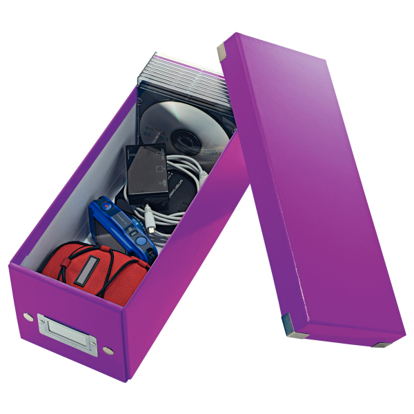 LEITZ 6041-00-62 CLICK&STORE CD Ablagebox Aufbewahrungsbox Violett
