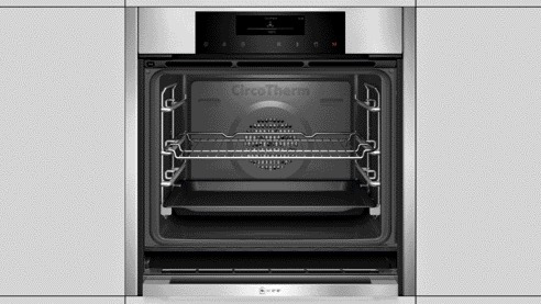 NEFF BFT 4664 N - B46FT64N0, Backofen (Einbaugerät, 71 l, 596 mm breit), Slide&Hide, Dampfgarfunktion