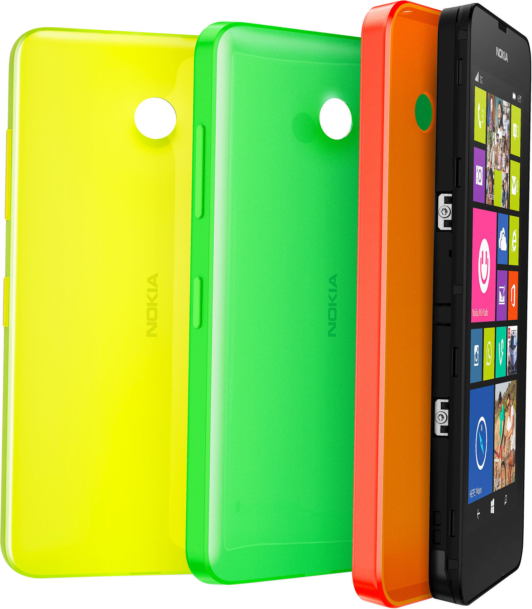 NOKIA 630, Bookcover, CC Lumia Lumia 635, 3079 Gelb Shell, Nokia,