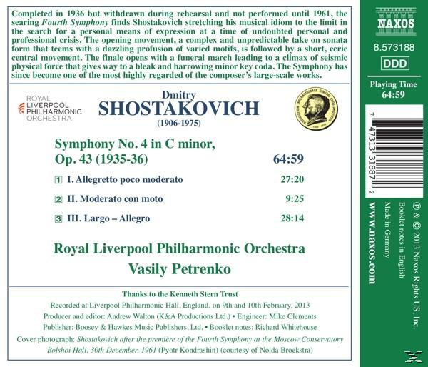 CD-Cover: Dmitry Schostakowitsch Symphonie. Text mit Komponist und Musikinformationen.