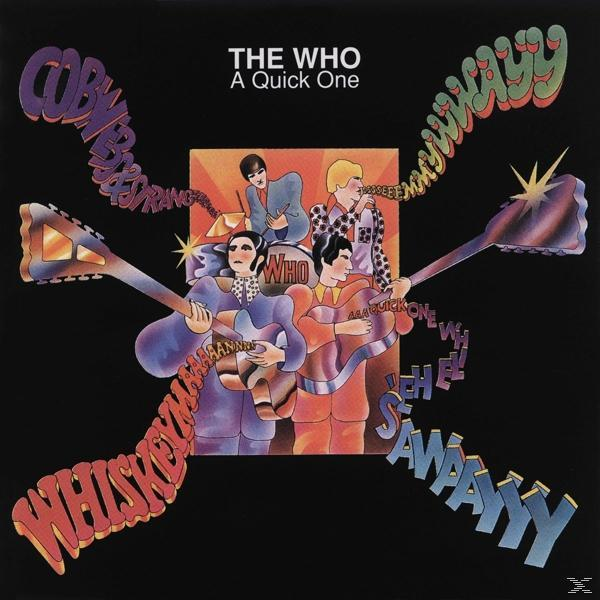 Albumcover mit Illustrationen von Bandmitgliedern, die Gitarre spielen, und Text auf schwarzem Hintergrund.