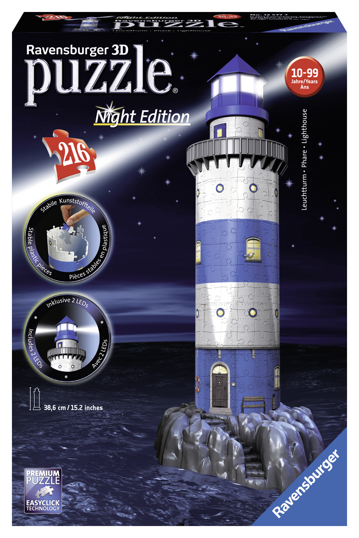 RAVENSBURGER Leuchtturm bei Puzzle Nacht 3D