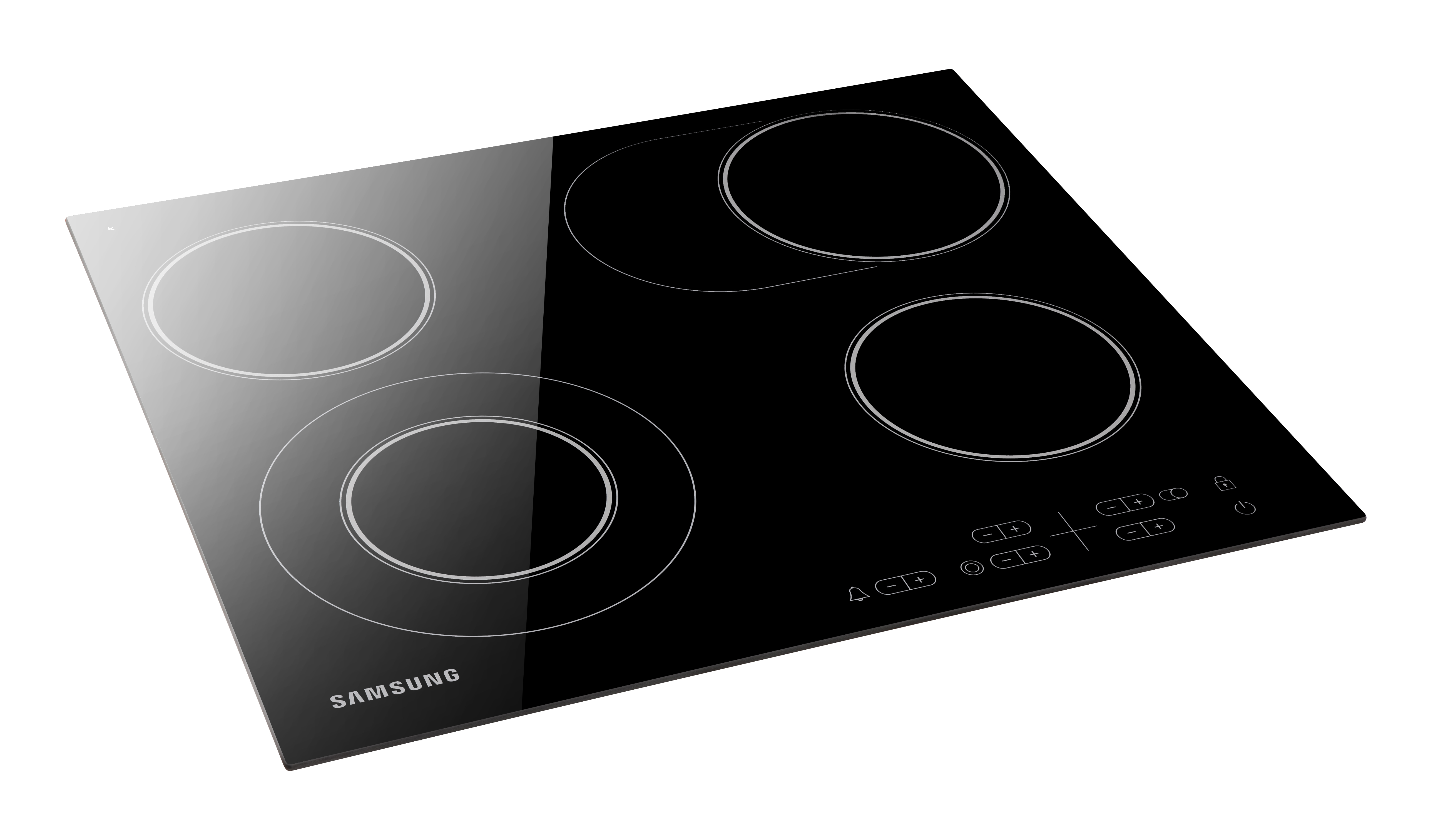 SAMSUNG NZ64H25568K/EG Elektrokochfeld (575 mm breit, 4 Kochzonen)