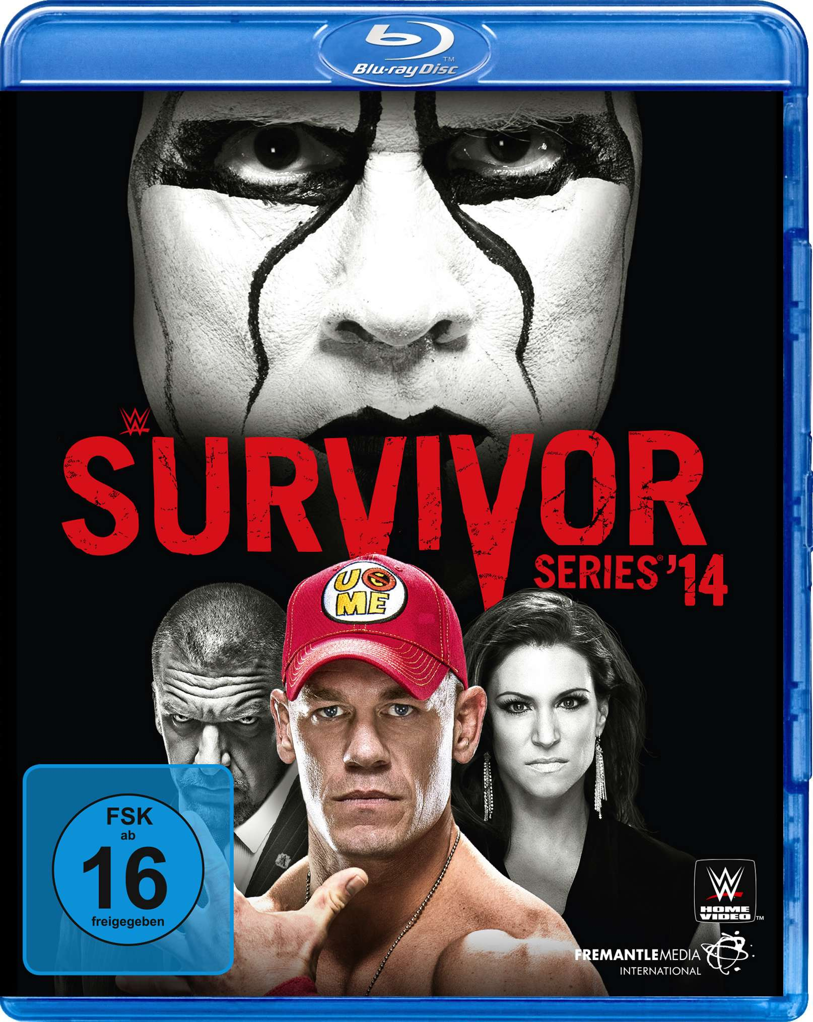 Blaue DVD-Hülle mit Sting und John Cena. Survivor Series '14 steht auf dem Cover.