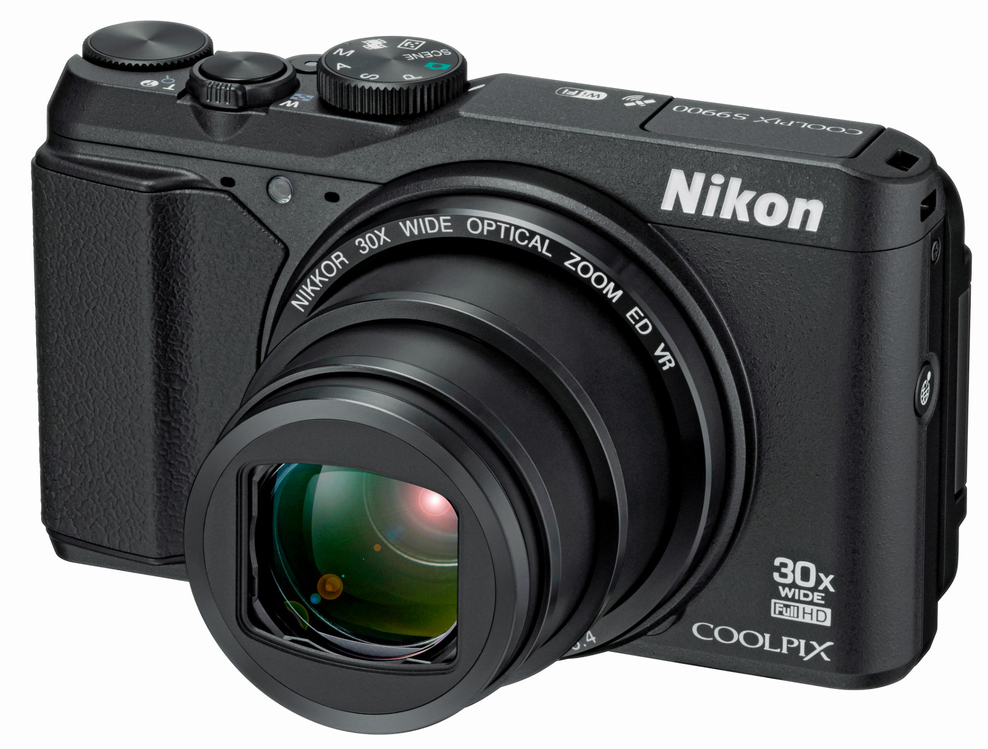 Cámara - Nikon Coolpix S9900 Negra, 16.1 Megapíxeles, Zoom 30x