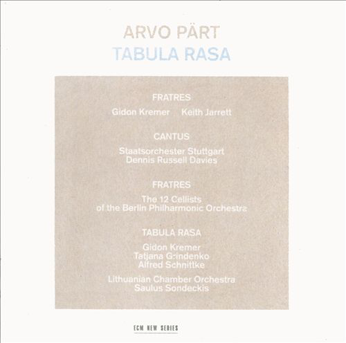 Albumborító szöveggel és zenészek nevével, 'Tabula Rasa'.