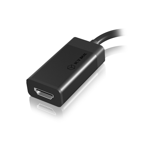 ICY BOX IB-AC 508 ICY Box DisplayPort zu HDMI Adapter, Schwarz