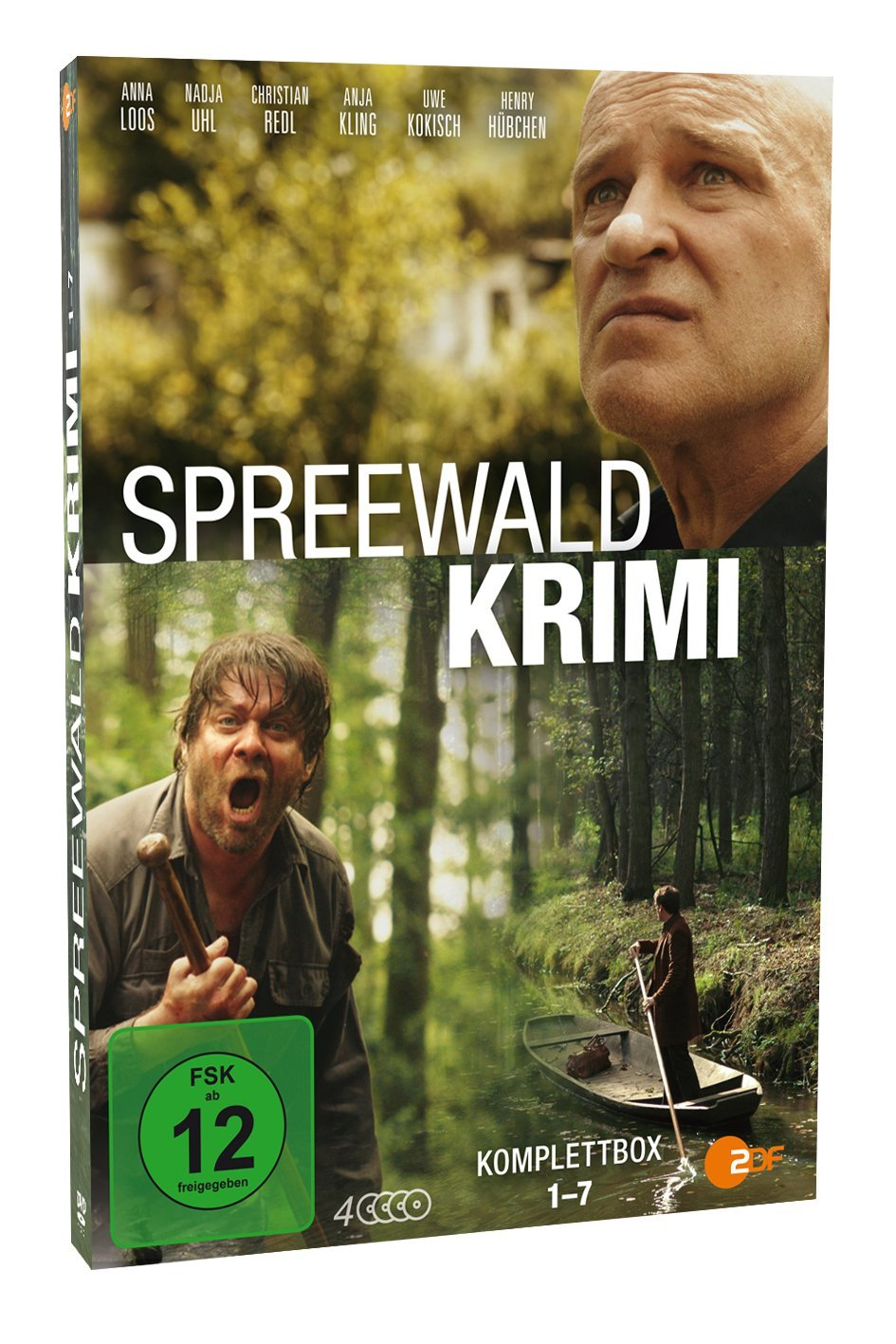 DVD-Cover. Zwei Männer im Vorder- und Hintergrund. Der Text auf dem Cover lautet 'SPREEWALD KRIMI'.
