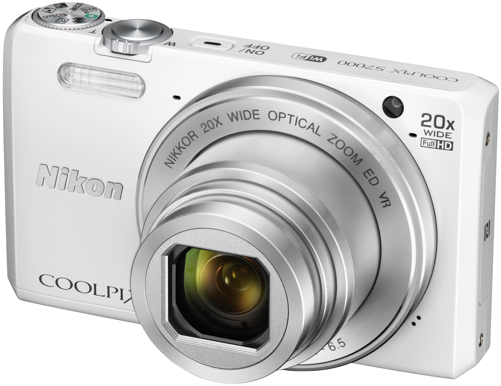 Cámara - Nikon Coolpix S7000 Blanco, 16Mp, NFC, Full HD