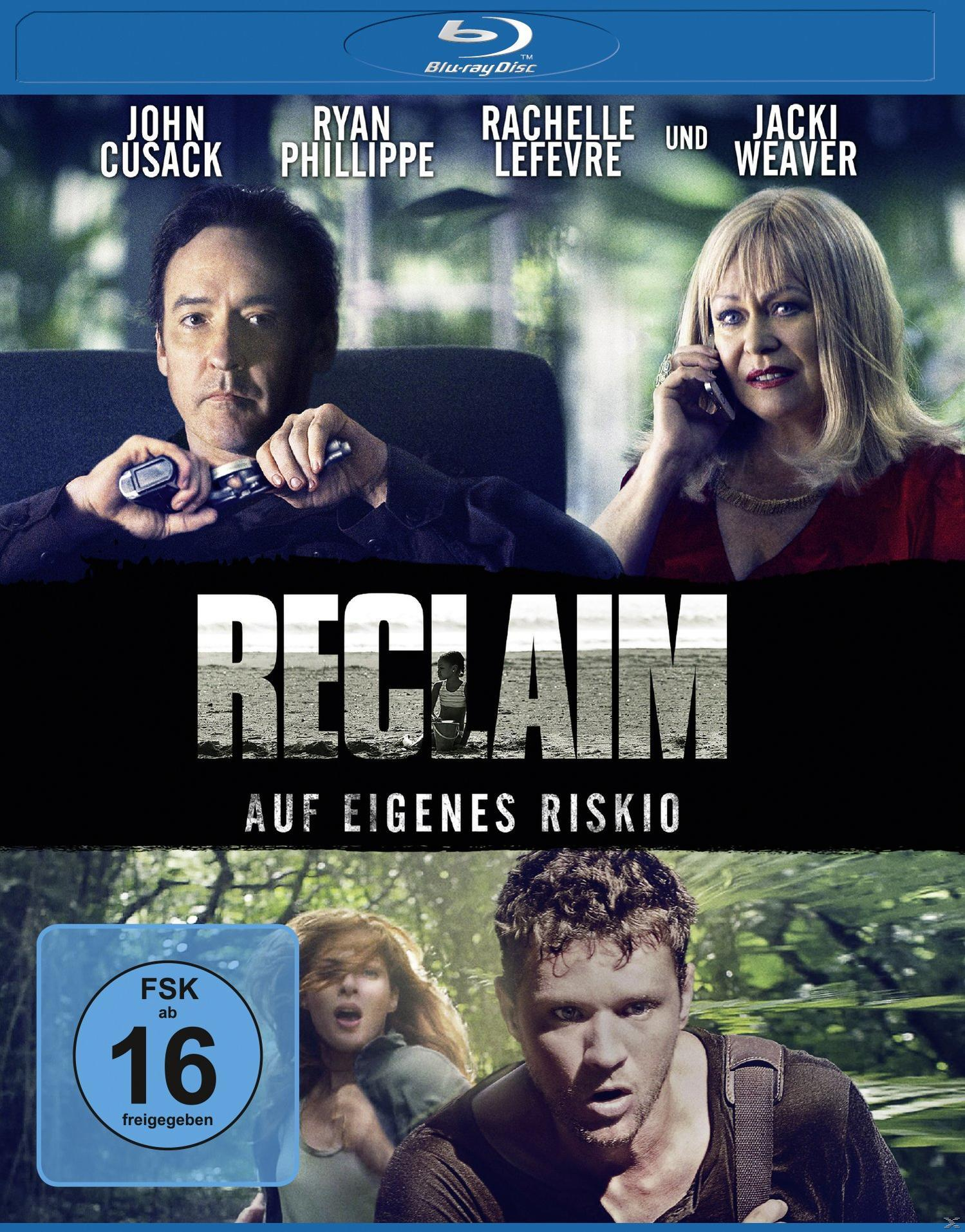Filmposter mit Schauspielern. Eine Frau telefoniert. Der Filmtitel 'Reclaim' steht im Zentrum.