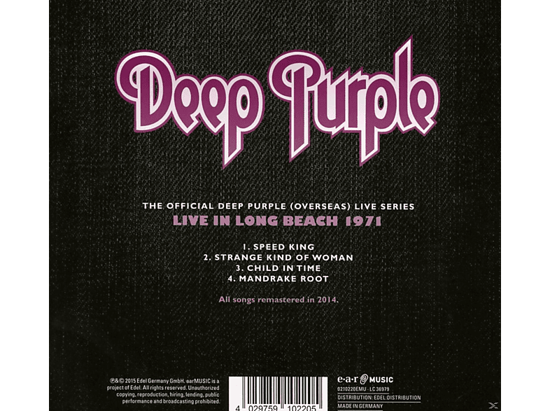 Thumbnail - Deep Purple - Long Beach 1971 (CD)