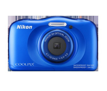 NIKON Coolpix S33  Kompaktkamera Blau, 3x opt. Zoom, TFT-LCD