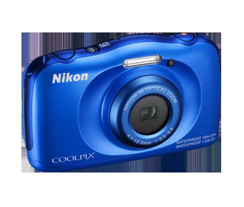 NIKON Coolpix S33  Kompaktkamera Blau, 3x opt. Zoom, TFT-LCD