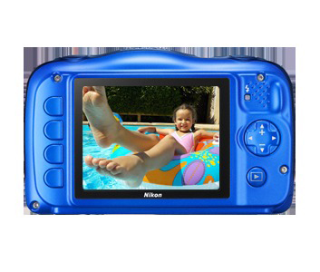 NIKON Coolpix S33  Kompaktkamera Blau, 3x opt. Zoom, TFT-LCD