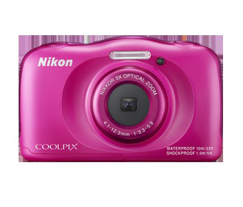 NIKON Coolpix S33  Kompaktkamera Pink, 3x opt. Zoom, TFT-LCD