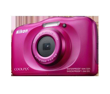 NIKON Coolpix S33  Kompaktkamera Pink, 3x opt. Zoom, TFT-LCD