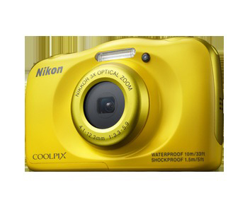 NIKON Coolpix S33  Kompaktkamera Gelb, 3x opt. Zoom, TFT-LCD