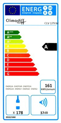 CLIMADIFF Wijnkast (CLV 179 M) Wijnklimaatkast Bruin
