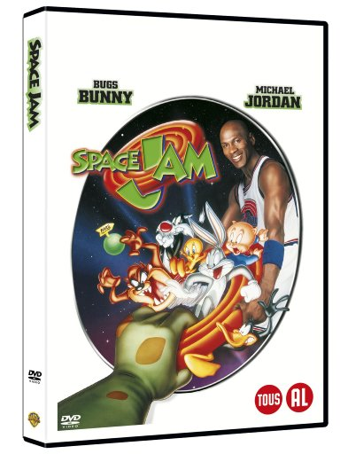 Space Jam DVD-hoes met Bugs Bunny en Michael Jordan.