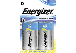 ENERGIZER Energizer Advanced - Batterie D - 2 Pezzo - D Batteria (Argento/Blu)