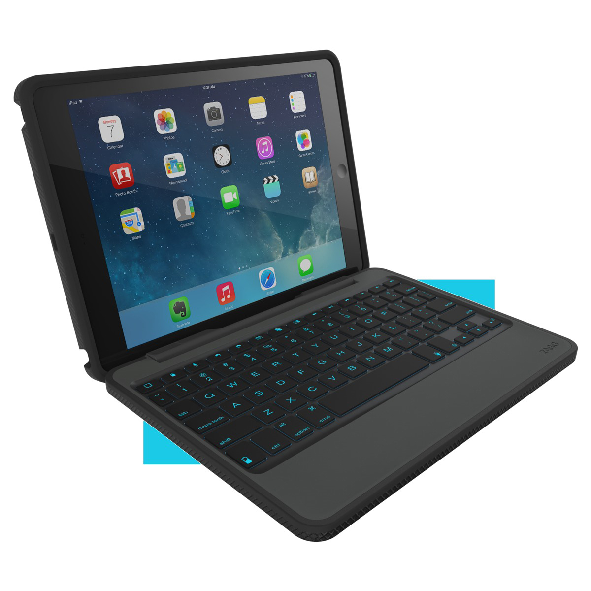 ZAGG ID5ZF2-BBG Outdoor Folio Keyboard Rugged Keyboard Case Schwarz