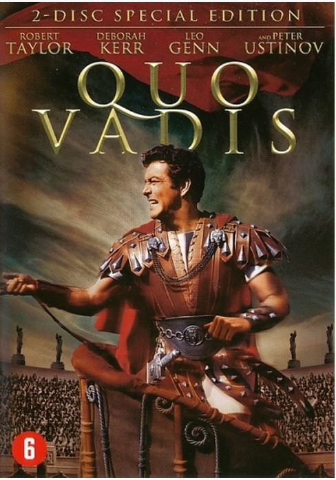 Pochette du DVD de Quo Vadis avec Robert Taylor, Deborah Kerr, Leo Genn et Peter Ustinov.