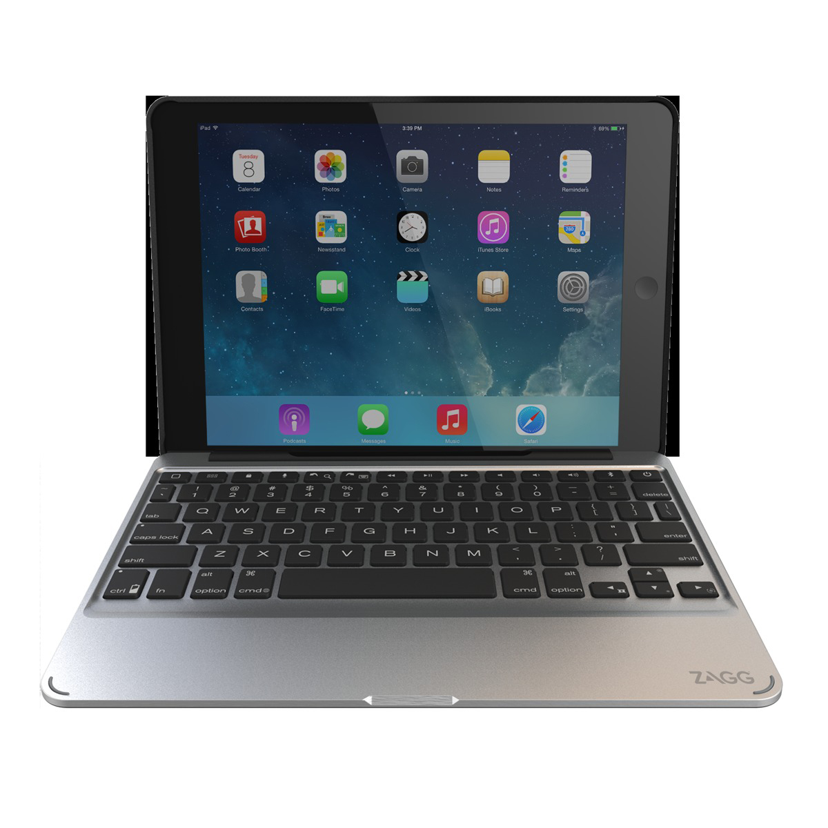 ZAGG IM2ZF2-BBG Slim Book Keyboard - Case (Schutzhülle) - Kombination Schwarz
