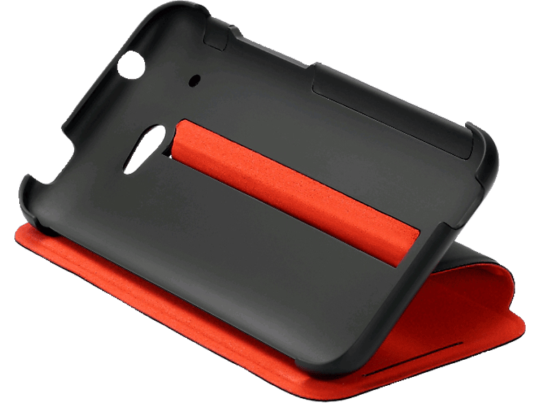 HTC Flip Case mit Standfunktion HC V890 für HTC Desire 601, Flip Cover, HTC, Desire 601, schwarz/ rot