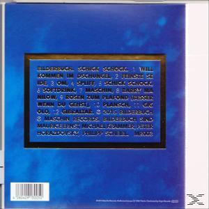 CD-Rückseite mit blauem Hintergrund und Text in einer dunkelblauen Box.