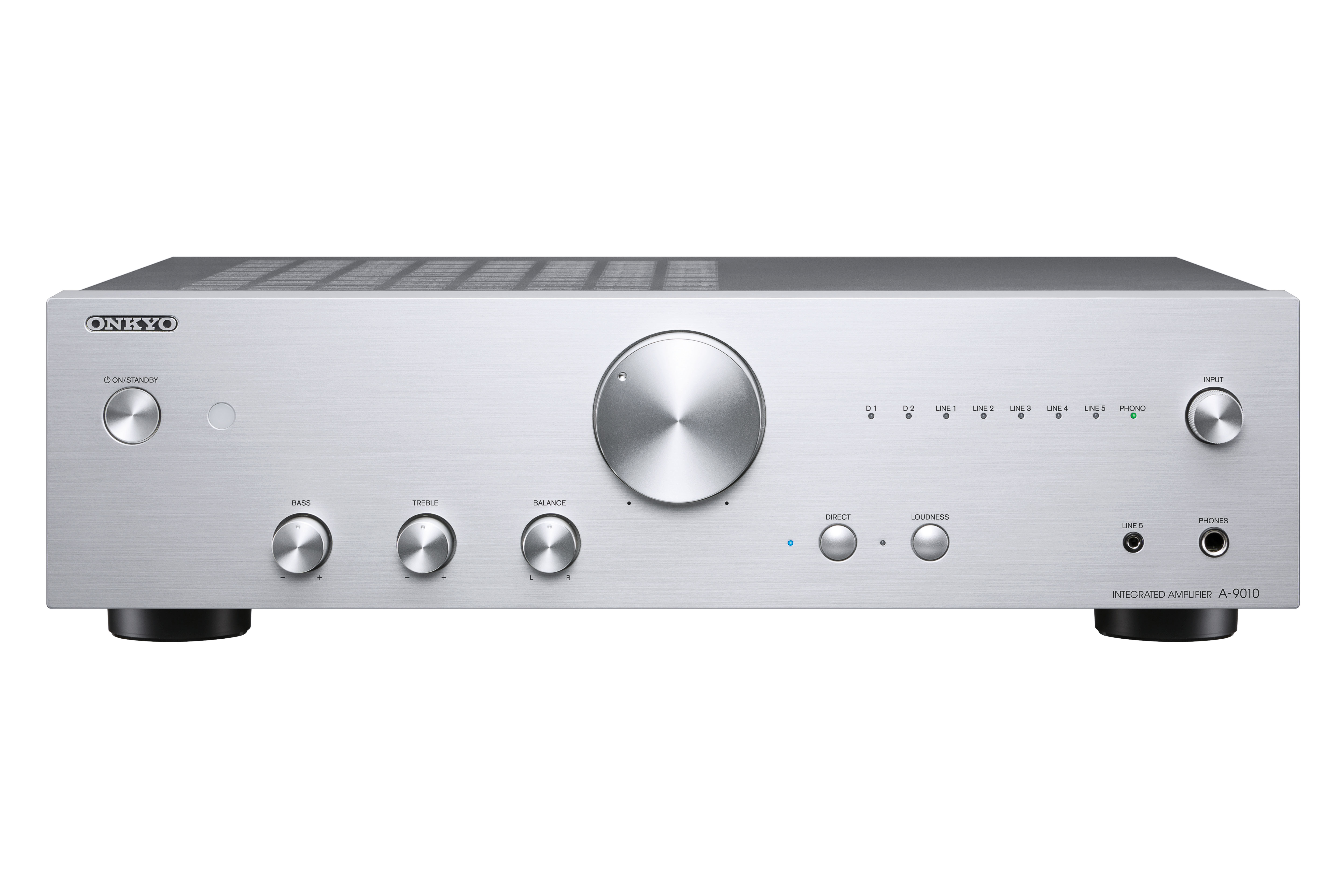 ONKYO A-9010 Verstärker (2Kanäle, 44 Wattpro Kanal, Silber)