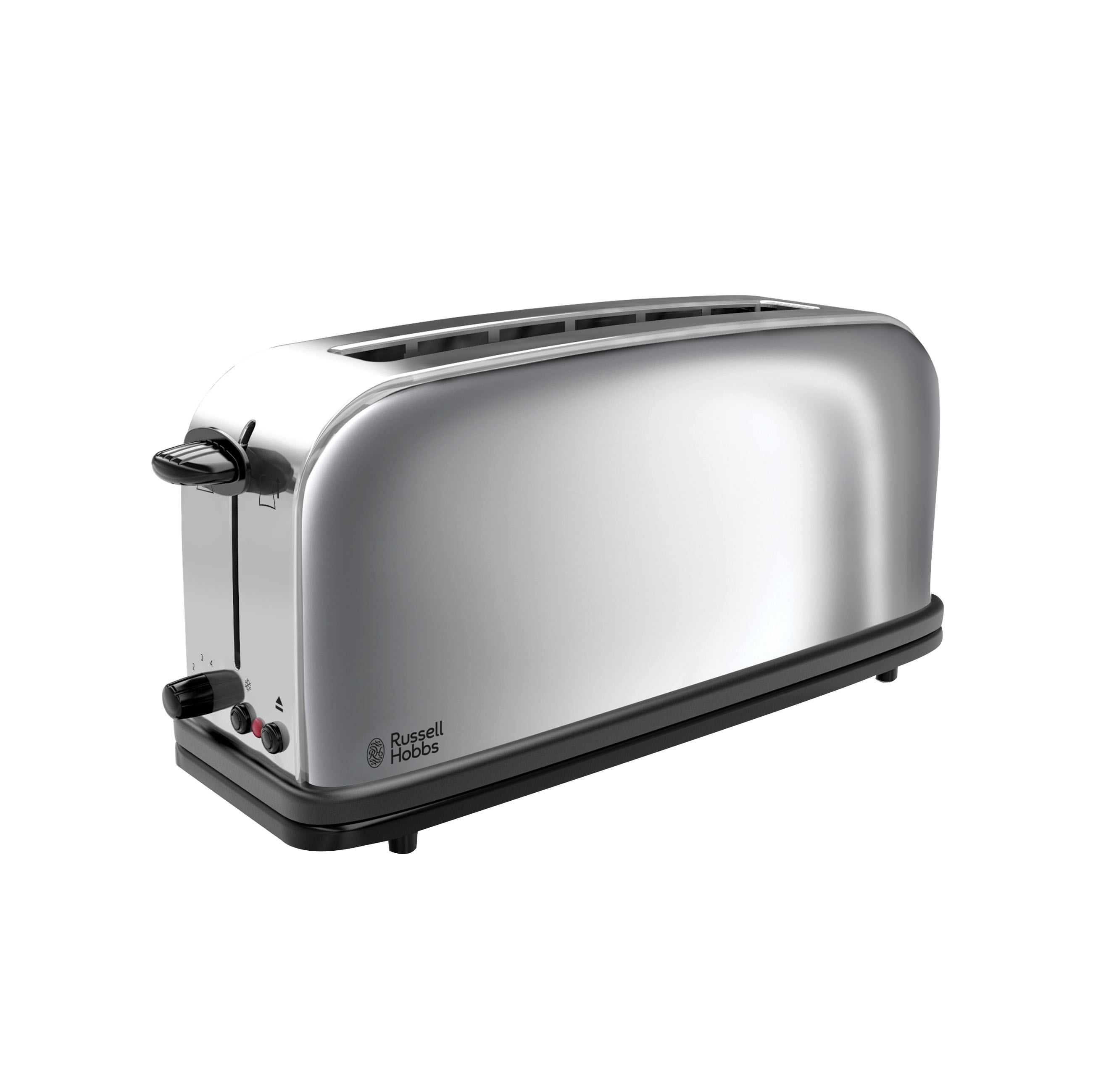 RUSSELL HOBBS 21390-56 CHESTER Toaster Edelstahl/Schwarz (1 kW, Schlitze: 1)