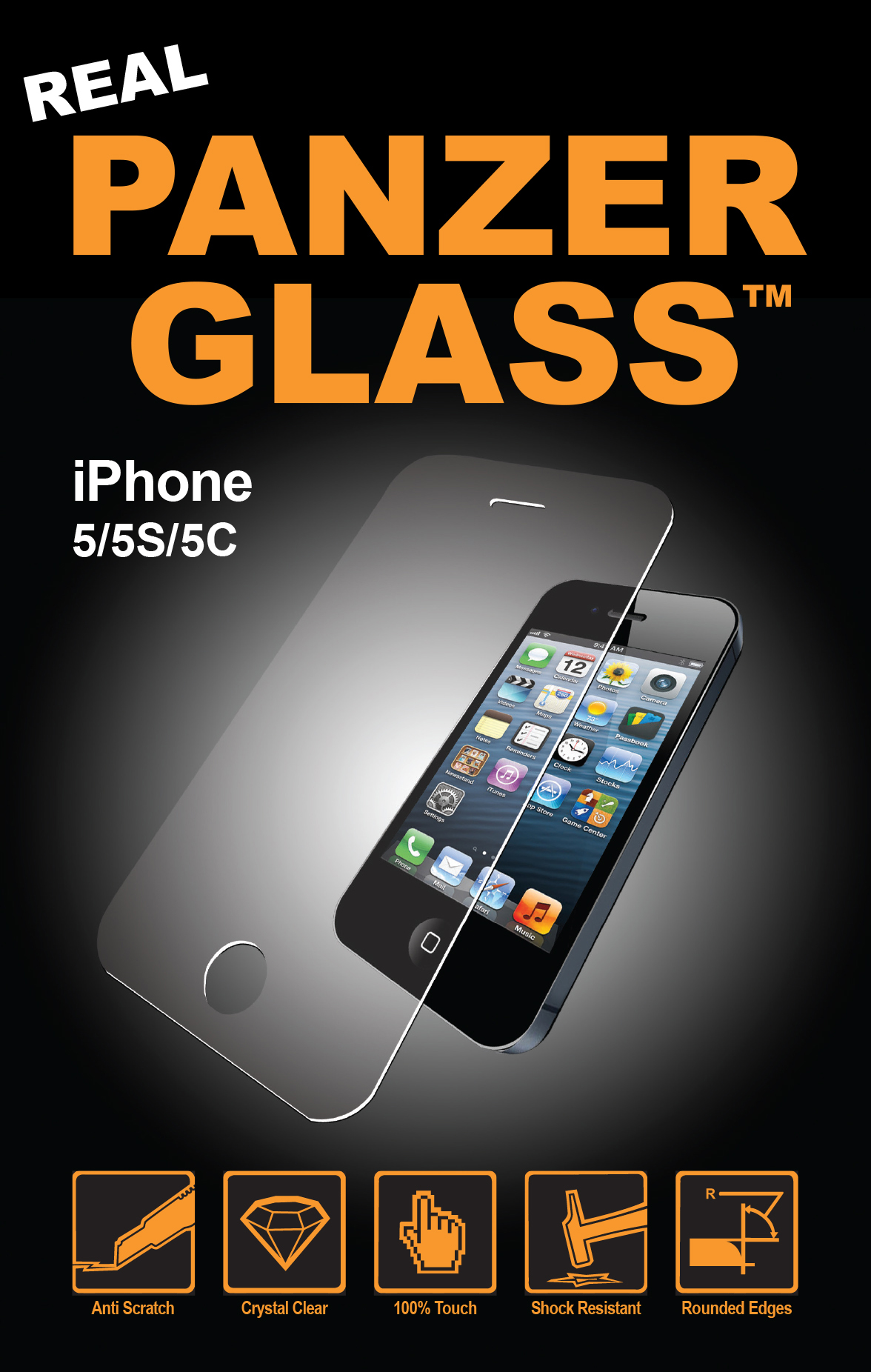 PANZERGLASS 10415 Schutzglas (für Apple iPhone 5, iPhone 5S, iPhone 5c)