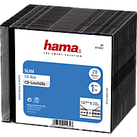 HAMA 11432 CD-Slim-Box, 20er-Pack, Schwarz, Vorratspack