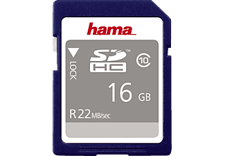 HAMA 104367 22MB/S CL10 - SDHC-Speicherkarte (16 GB, 22 MB/s, Schwarz)