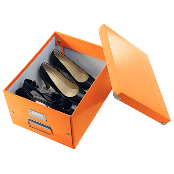 LEITZ 6044-00-44 Qualitäts-Ordner Retro chic schmal Aufbewahrungsbox Orange