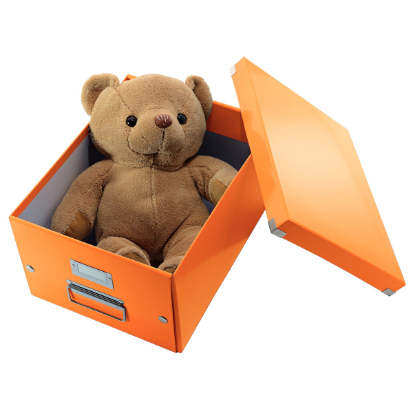 LEITZ 6044-00-44 Qualitäts-Ordner Retro chic schmal Aufbewahrungsbox Orange
