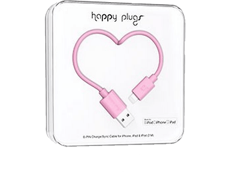 HAPPY PLUGS Lightning-kabel Roze (153236)