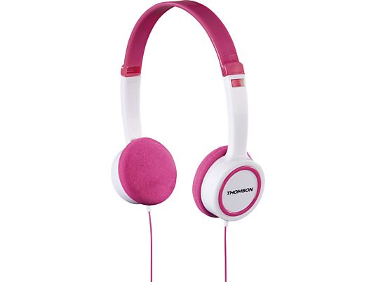 THOMSON HED1105 - Cuffie per bambini  (On-ear, Bianco/rosa)