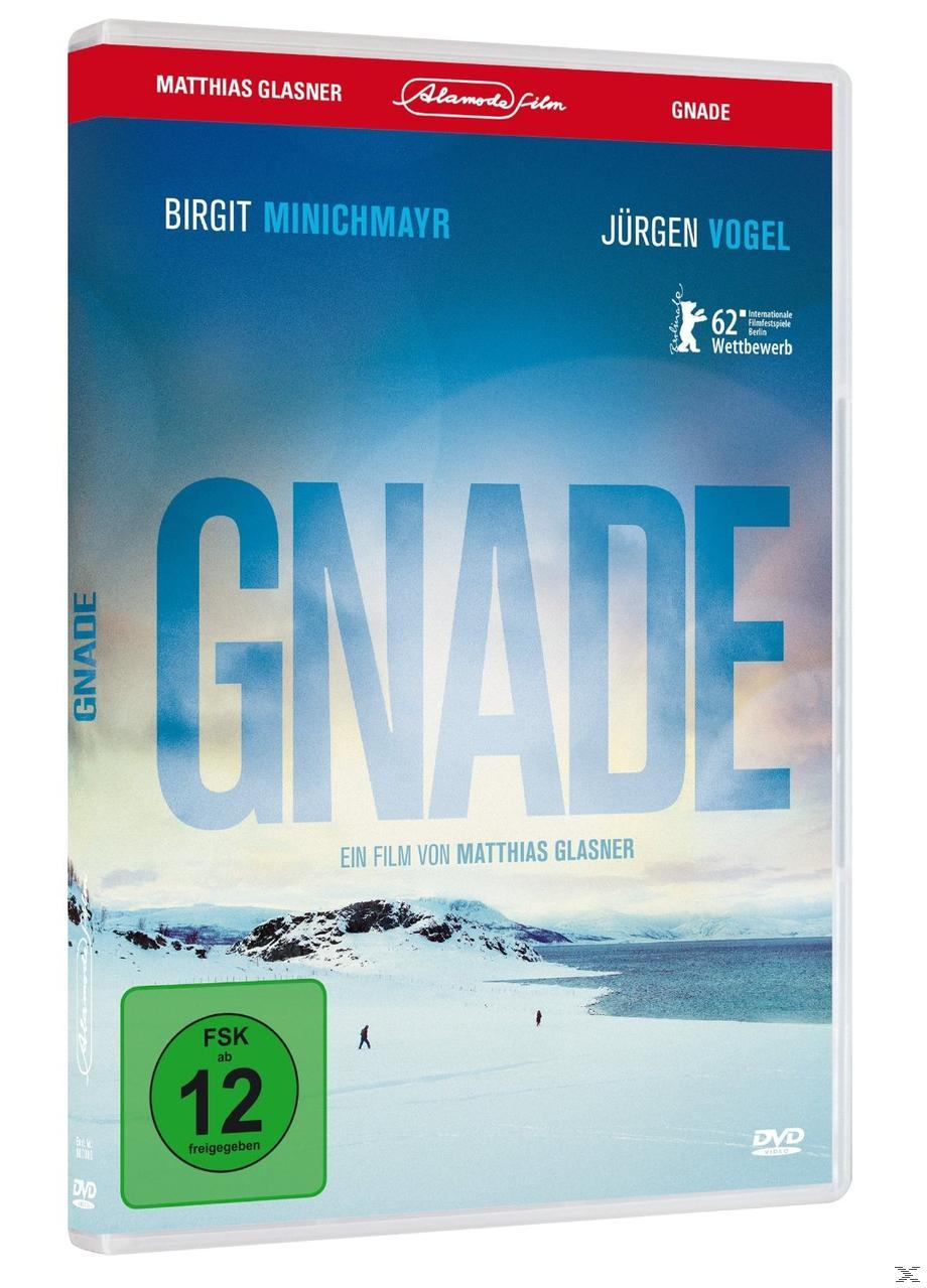 DVD-Hülle mit Filmplakat mit verschneiter Landschaft und zwei Figuren. Text lautet 'Gnade'.
