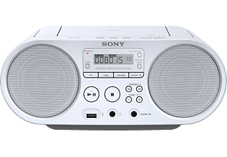 SONY ZS-PS50W - Boombox (AM, FM, Weiss)