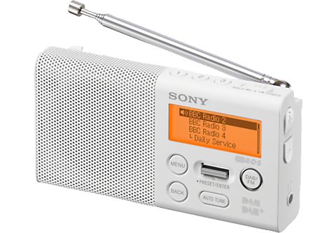 SONY XDR-P1DBP Digitalradio, Digital, DAB+, DAB, FM, Weiß DAB/DAB+ Radios |  MediaMarkt