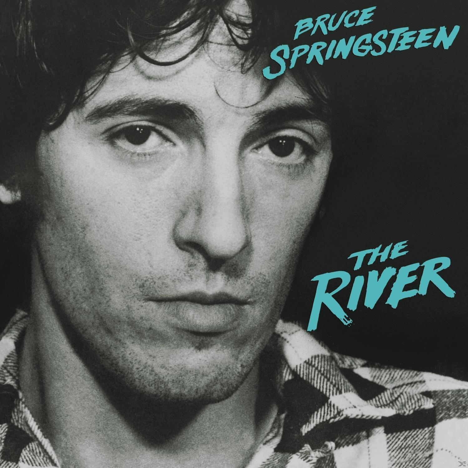 Bruce Springsteen album borítója. Fekete-fehér fotó Springsteentől. A River az album címe.