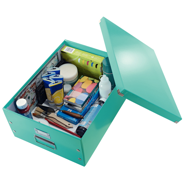 LEITZ 6045-00-51 CLICK&STORE Aufbewahrungs- und Transportbox groß Ablage- und Transportbox Eisblau
