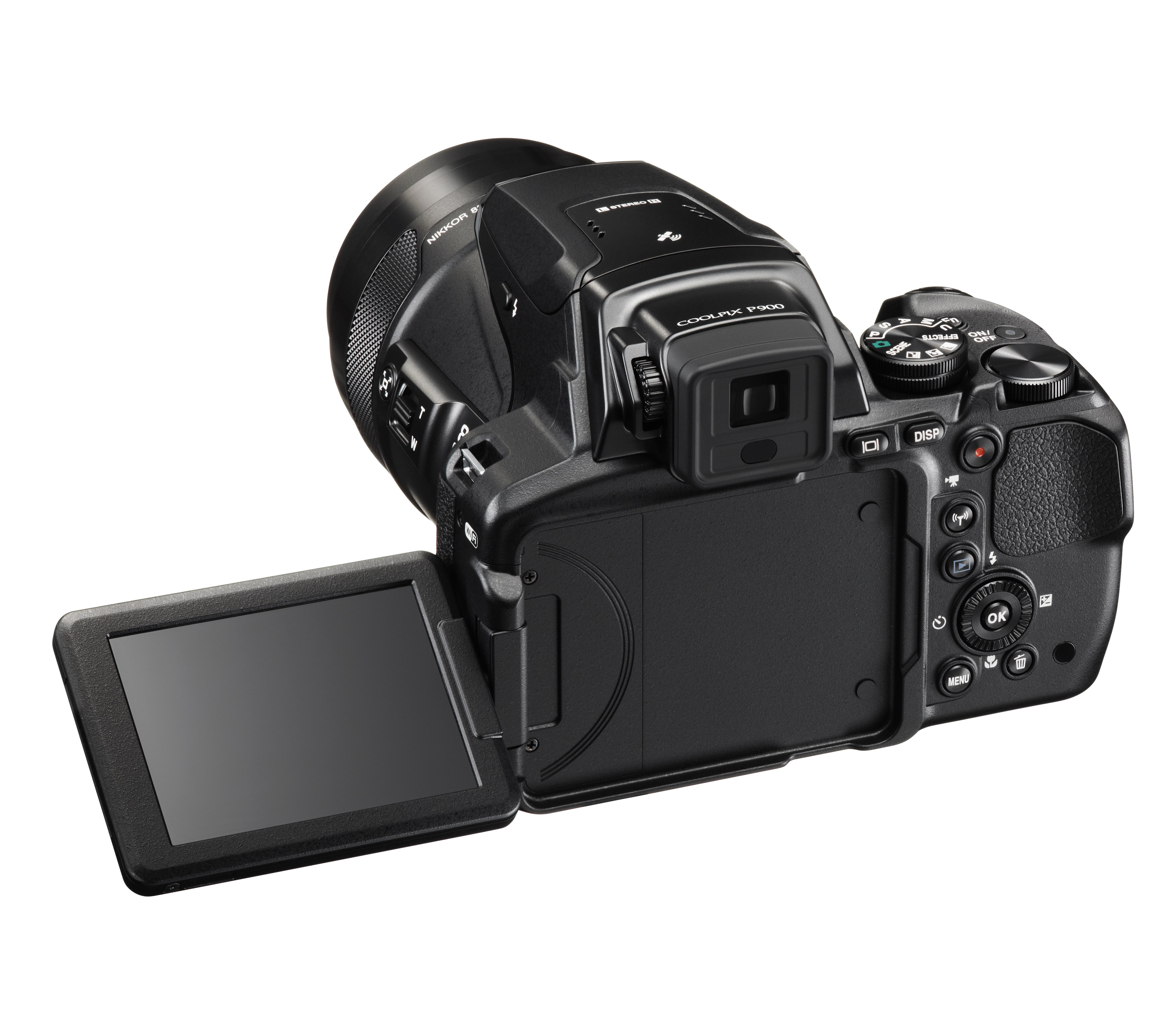 NIKON COOLPIX P900 Bridgekamera Schwarz, 83x opt. Zoom, TFT, WLAN