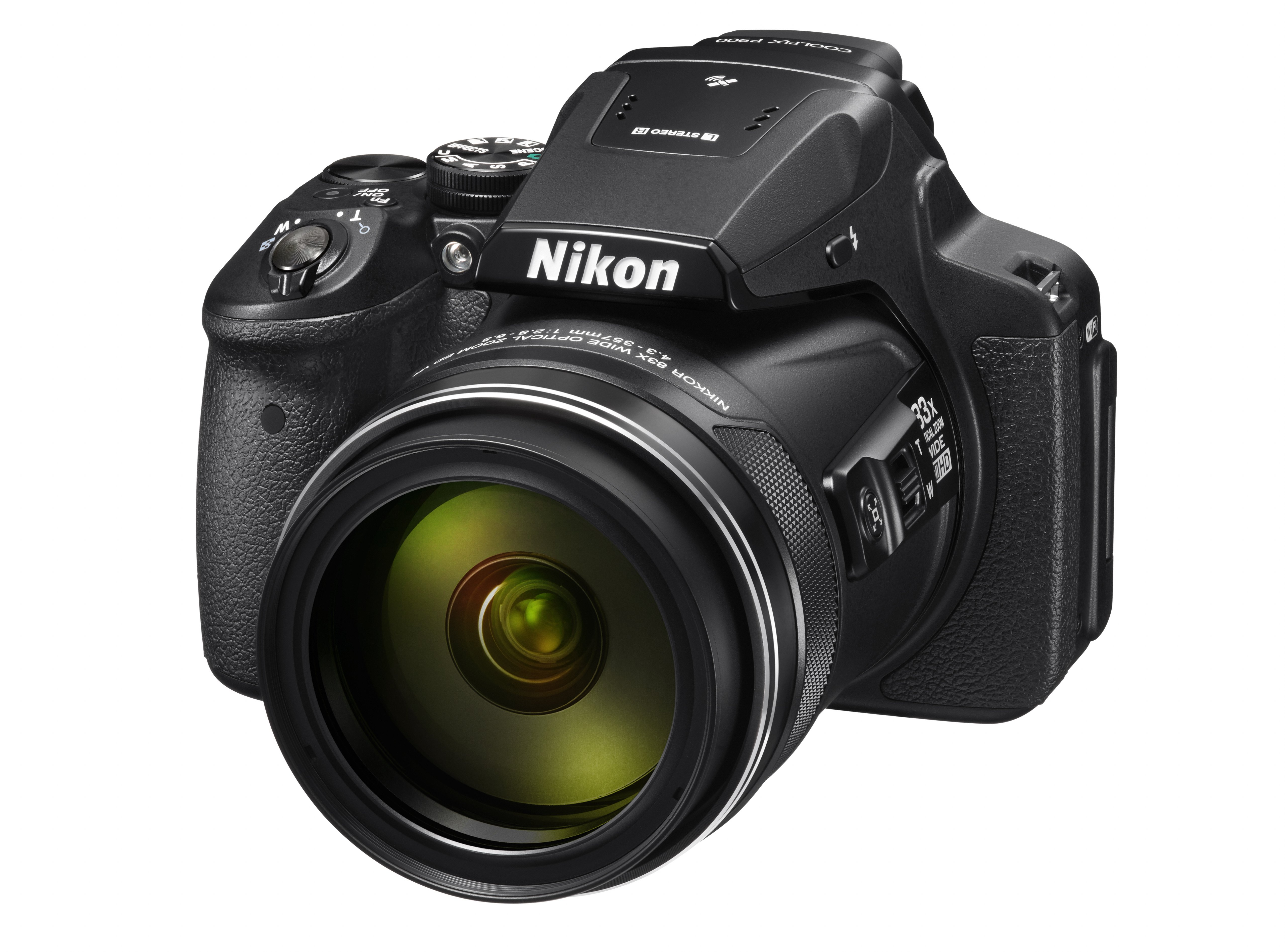 NIKON COOLPIX P900 Bridgekamera Schwarz, 83x opt. Zoom, TFT, WLAN
