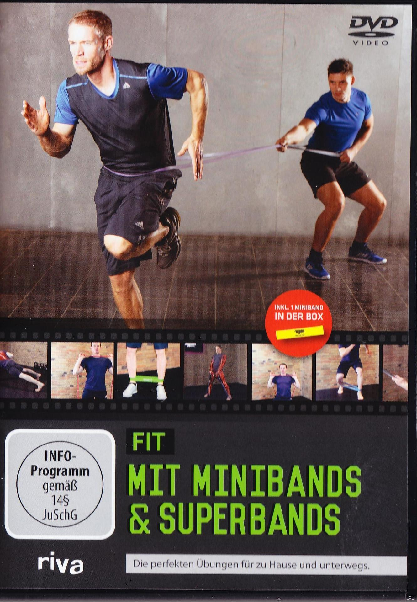 Eine DVD-Hülle eines Fitnessprogramms. Zwei Männer trainieren mit Widerstandsbändern. Text ist unten.