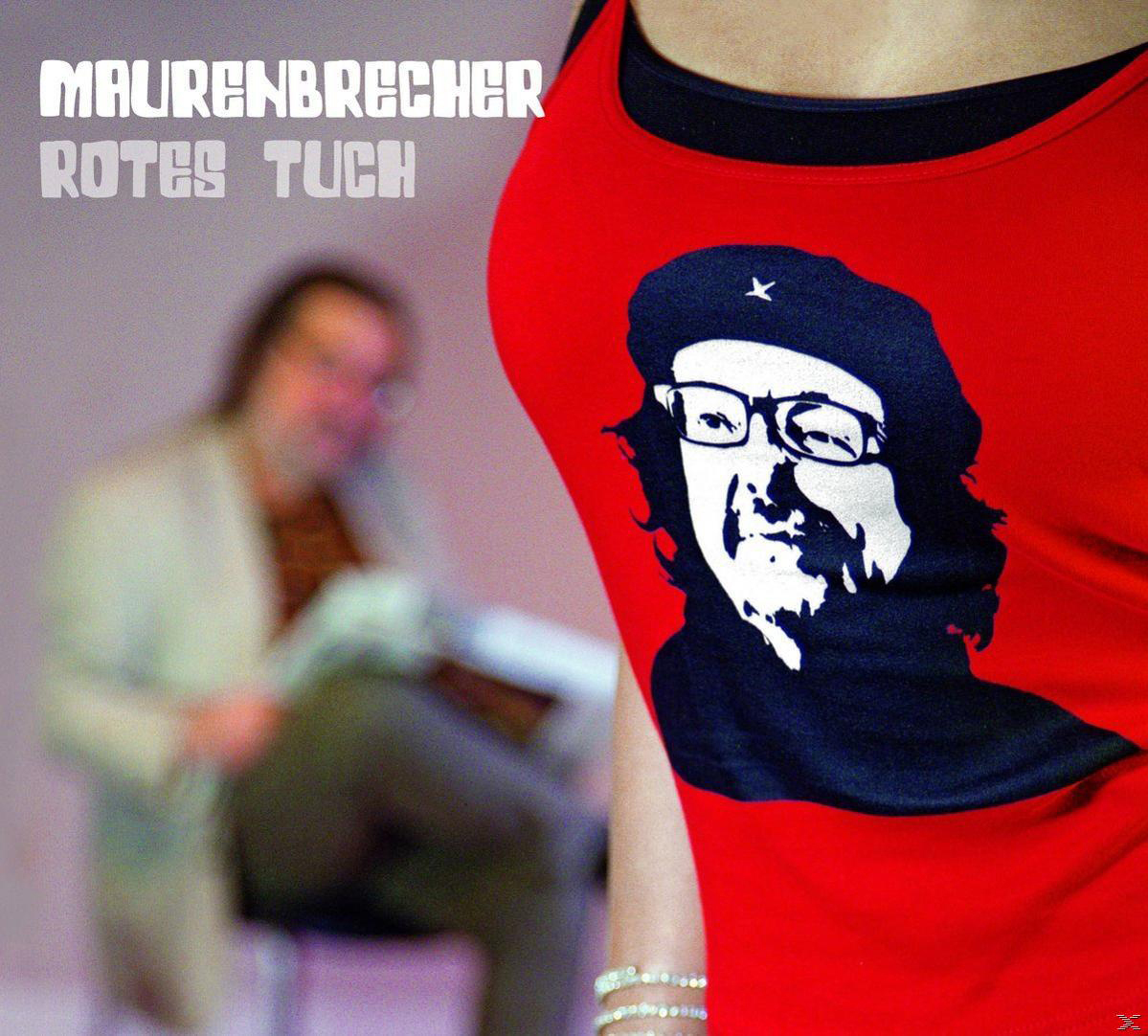 Frau in rotem Shirt mit Che Guevara-Bild. Verschwommener Mann im Hintergrund.
