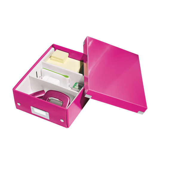 LEITZ 6057-00-23 CLICK&STORE Organisationsbox klein Aufbewahrungsbox Pink