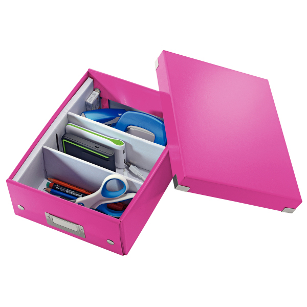 LEITZ 6057-00-23 CLICK&STORE Organisationsbox klein Aufbewahrungsbox Pink