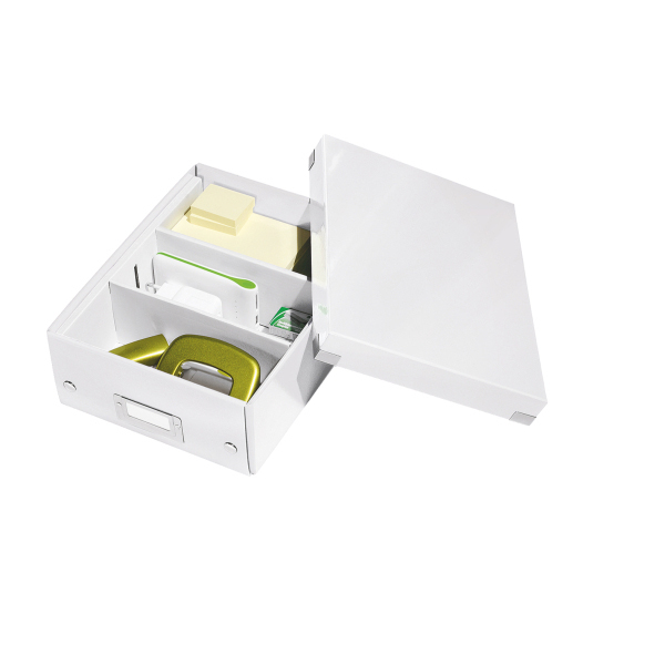 LEITZ 6057-00-01 CLICK&STORE Organistationsbox klein Aufbewahrungsbox Weiß